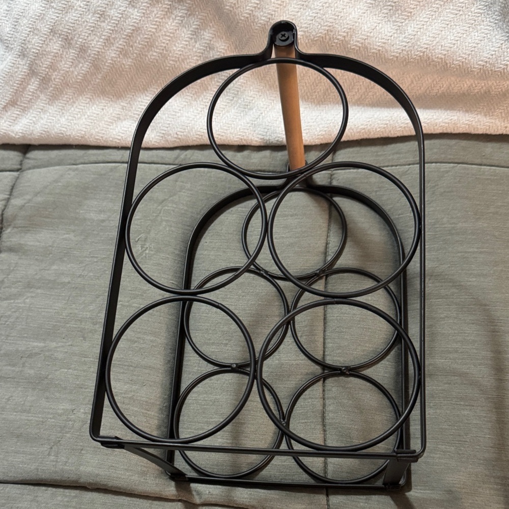 Black Metal Wine Rack